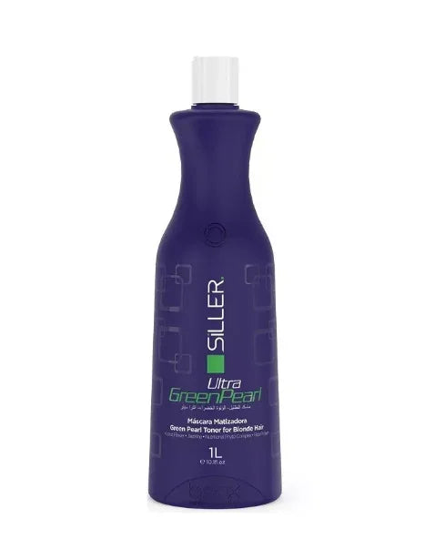 SILLER Ultra Greenpearl: Neutralize Brass, Boost Shine 300ml - The Mane Beauty